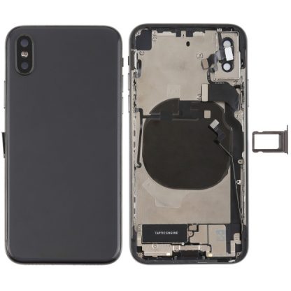 Battery Back Cover Assembly with Side Keys & Vibrator & Speaker Ringer Buzzer & Power Button + Volume Button Flex Cable & Card Tray & Battery Adhesive for iPhone X - Image 7