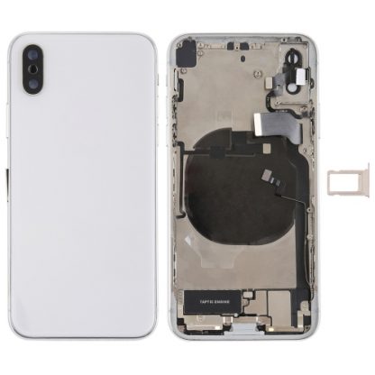 Battery Back Cover Assembly with Side Keys & Vibrator & Speaker Ringer Buzzer & Power Button + Volume Button Flex Cable & Card Tray & Battery Adhesive for iPhone X - Image 8