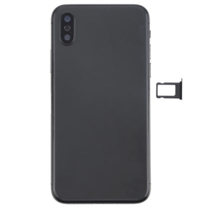 Battery Back Cover Assembly with Side Keys & Wireless Charging Module & Volume Button Flex Cable & Card Tray for iPhone X - Image 2