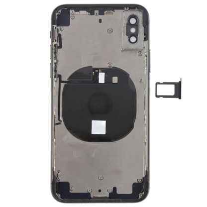 Battery Back Cover Assembly with Side Keys & Wireless Charging Module & Volume Button Flex Cable & Card Tray for iPhone X - Image 3