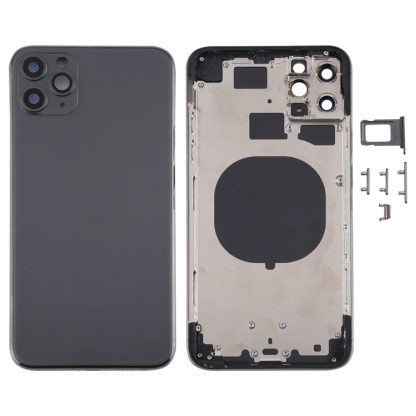 Back Housing Cover with SIM Card Tray & Side keys & Camera Lens for iPhone 11 Pro Max - Image 8