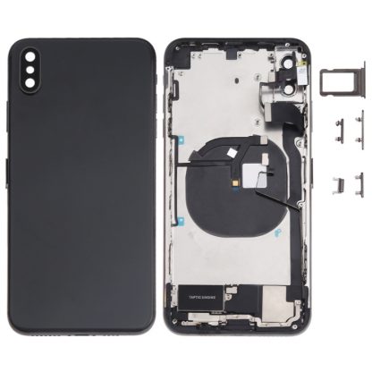 Battery Back Cover Assembly (with Side Keys & Speaker Ringer Buzzer & Motor & Camera Lens & Card Tray & Power Button + Volume Button + Charging Port + Signal Flex Cable & Wireless Charging Module) for iPhone XS Max - Image 7