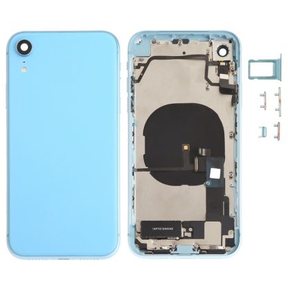 Battery Back Cover Assembly (with Side Keys & Speaker Ringer Buzzer & Motor & Camera Lens & Card Tray & Power Button + Volume Button + Charging Port + Signal Flex Cable & Wireless Charging Module) for iPhone XR - Image 9