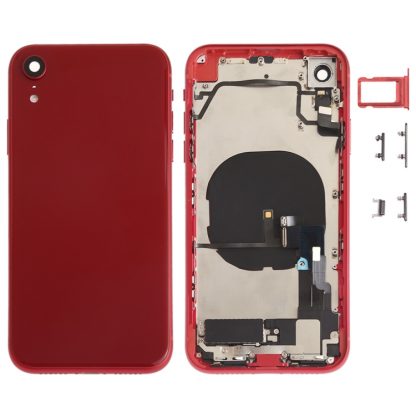 Battery Back Cover Assembly (with Side Keys & Speaker Ringer Buzzer & Motor & Camera Lens & Card Tray & Power Button + Volume Button + Charging Port + Signal Flex Cable & Wireless Charging Module) for iPhone XR - Image 10