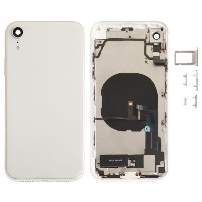 Battery Back Cover Assembly (with Side Keys & Speaker Ringer Buzzer & Motor & Camera Lens & Card Tray & Power Button + Volume Button + Charging Port + Signal Flex Cable & Wireless Charging Module) for iPhone XR - Image 11