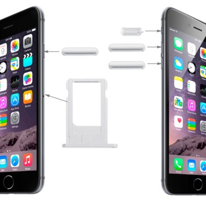 Card Tray & Volume Control Key & Screen Lock Key & Mute Switch Vibrator Key  Kit for iPhone 6 - Image 2