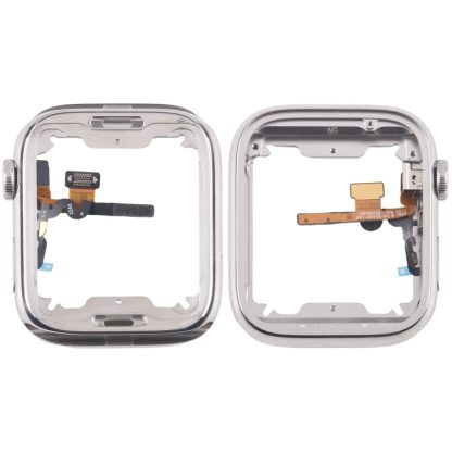 For Apple Watch Series 7 / 8 / 9 41mm LTE Stainless Steel Middle Frame Bezel Plate with Crown Spin Axis Flex Cable - Image 7