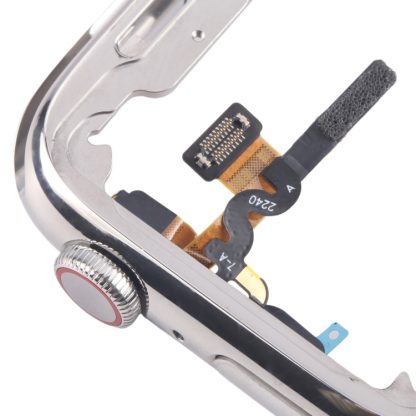 For Apple Watch Series 7 / 8 / 9 41mm LTE Stainless Steel Middle Frame Bezel Plate with Crown Spin Axis Flex Cable - Image 6
