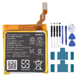 For Samsung Gear Live SM-R382 300mAh EB-BR382ABE Battery Replacement, For SONY Smart Watch 3, For HUAMI AMAZFIT GTS 2 / GTS 2 Mini, For Amazfit GTR 2 / 2E, For Huawei GT2 Pro, For Huawei GS PRO, For Samsung Galaxy Buds Pro...