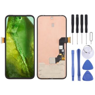 For Google Pixel 8A GKV4X G6GPR G8HHN Original LCD Screen with Digitizer Full Assembly, Including Fingerprint Flex Cable