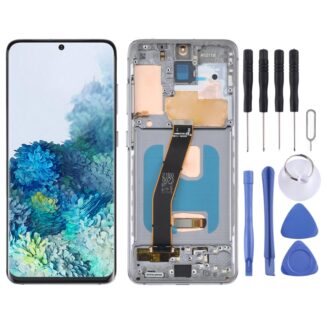 OLED LCD Screen For Samsung Galaxy S20 SM-G980 Digitizer Full Assembly with Frame, For Samsung Galaxy S20