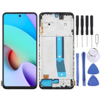 Original AMOLED LCD Screen and Digitizer Full Assembly with Frame for Xiaomi Redmi Note 11 4G 2201117TG